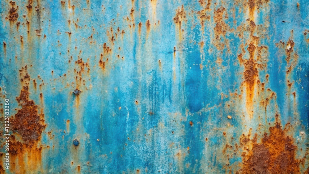 Weathered blue metal surface with rust and corrosion , rustic, textured, distressed, aged, oxidized, grungy, worn Weathered blue metal surface with rust and corrosion , rustic, textured, distressed, aged, oxidized, grungy, worn