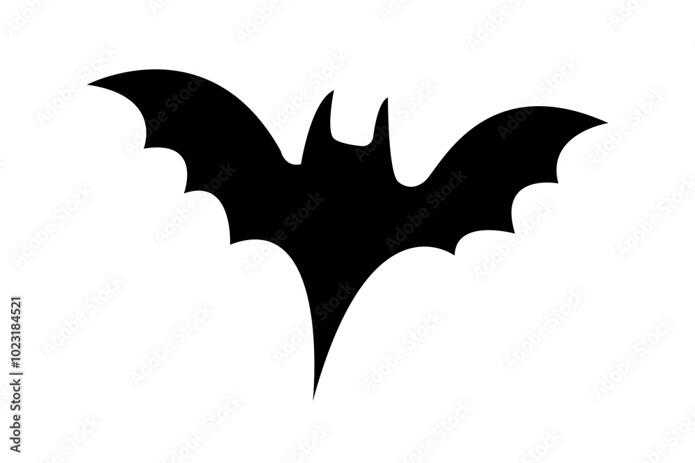 Bat. Halloween bat silhouette. Vector illustration isolated on white background. Bat. Halloween bat silhouette. Vector illustration isolated on white background.