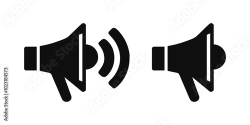 Sound icons set with Line Art