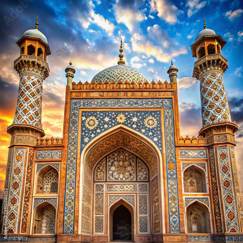 Minar Masque with intricate Islamic patterns