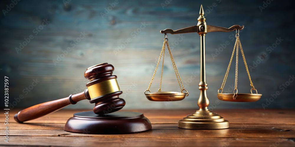 Judicial gavel and scales of justice symbolizing the legal system and fairness, judicial, gavel, scales of justice, law Judicial gavel and scales of justice symbolizing the legal system and fairness, judicial, gavel, scales of justice, law