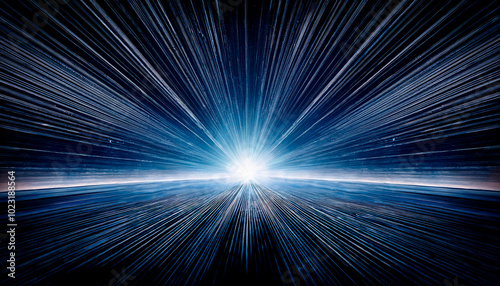 中央から光が放射されている背景素材