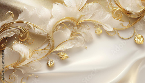 高級感のあるゴールドをモチーフにした背景素材