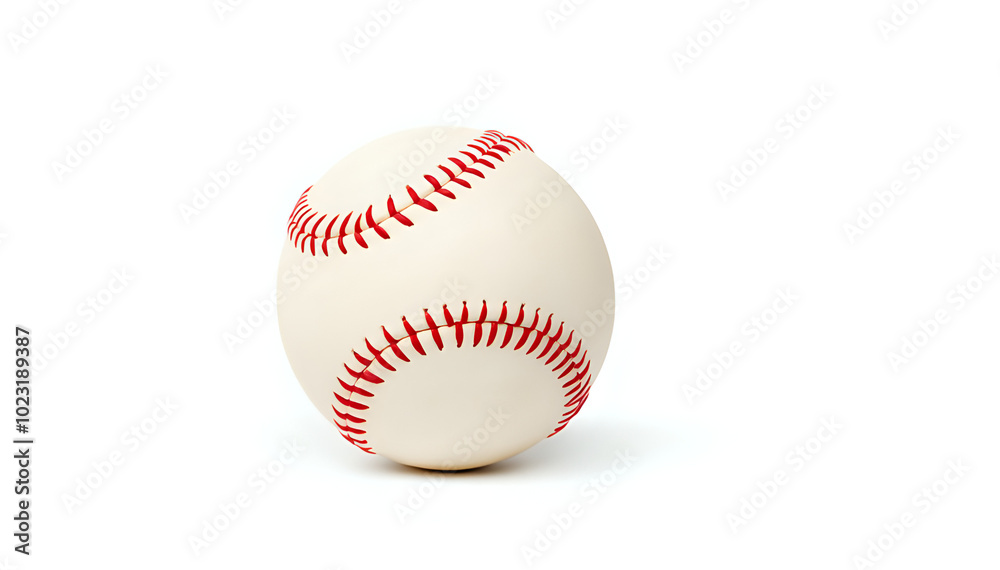 Isolated softball against a white backdrop