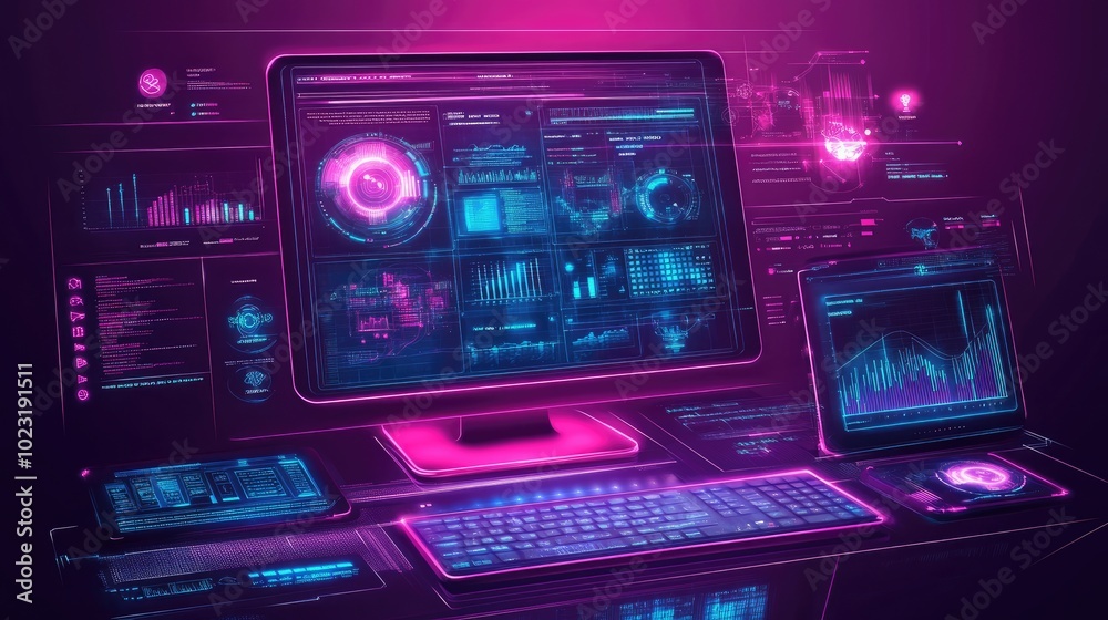 a computer and dashboard business analysis and Data science technology and digital marketing icons a computer and dashboard business analysis and Data science technology and digital marketing icons