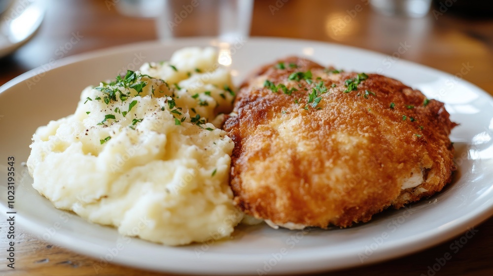 Delicious Chicken Cordon Bleu with Mashed Potatoes Delicious Chicken Cordon Bleu with Mashed Potatoes