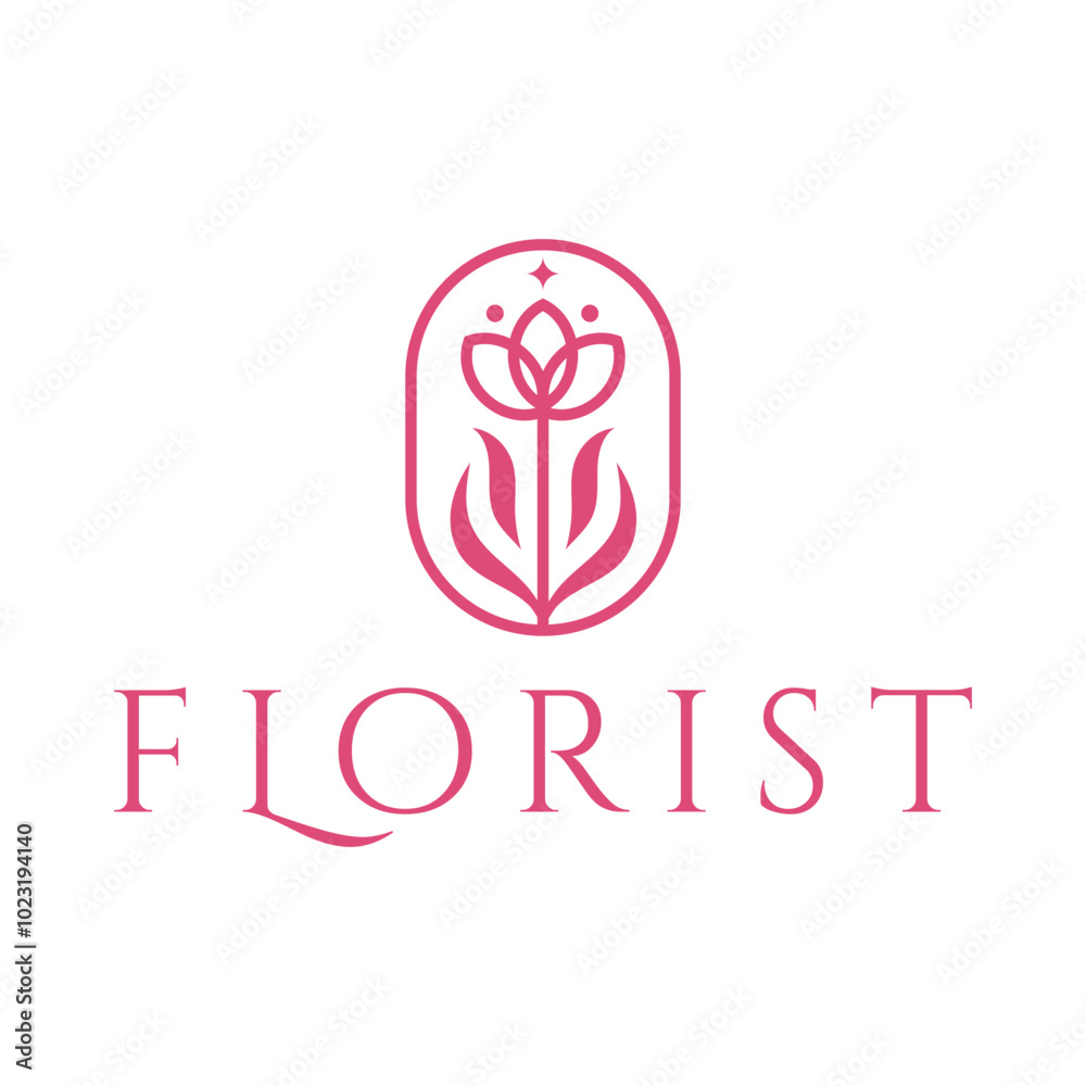 florist flat minimalist logo design florist flat minimalist logo design