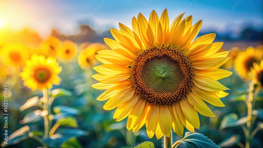 Close up of a blooming sunflower in full bloom, sunflower, flower, blooming, close up, nature, vibrant, yellow, petals, plant Close up of a blooming sunflower in full bloom, sunflower, flower, blooming, close up, nature, vibrant, yellow, petals, plant