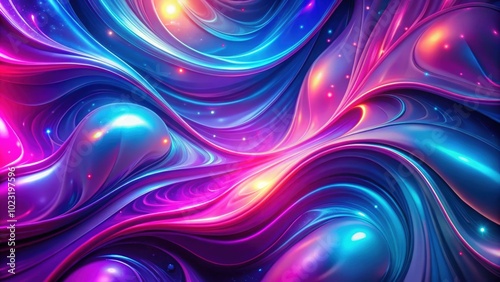 Vibrant neon abstract background with pink, purple