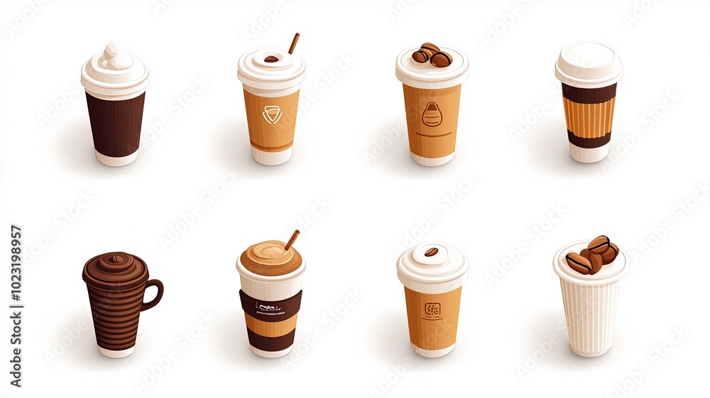 icon set about coffee icon set about coffee