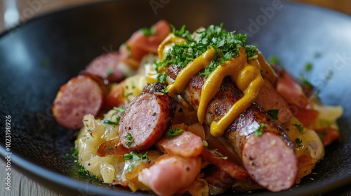 Delicious Choucroute Garnie with Sausages and Mustard