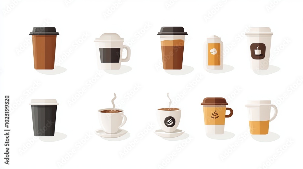 icon set about coffee icon set about coffee