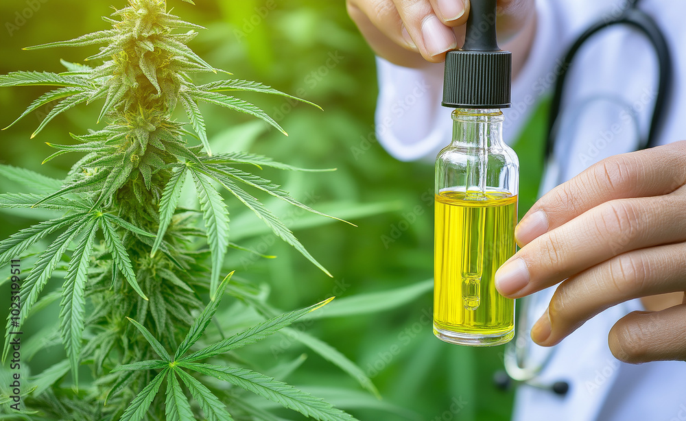 Fototapeta premium How CBD Oil is Transforming Health: Pain Relief, Anxiety Management, and Holistic Wellness