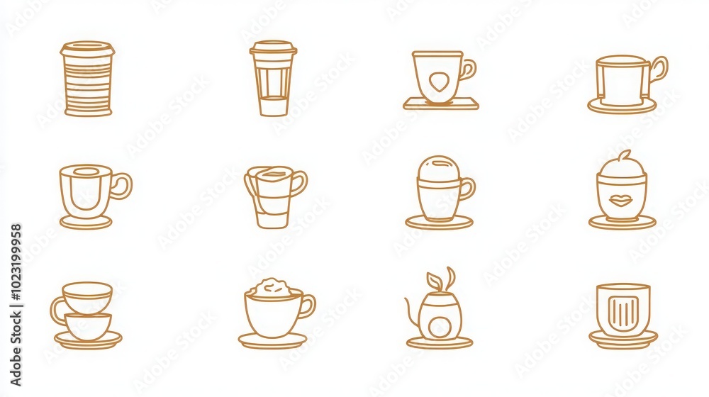 icon set about coffee icon set about coffee