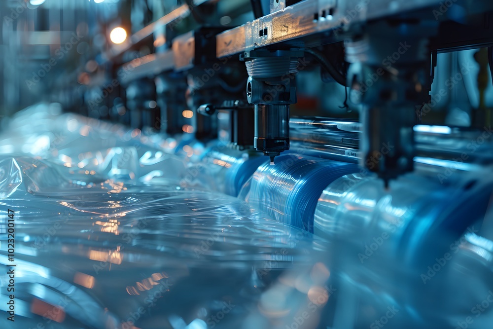 Advanced Manufacturing Process in Action: Automated Machinery Handling Plastic Sheets Advanced Manufacturing Process in Action: Automated Machinery Handling Plastic Sheets
