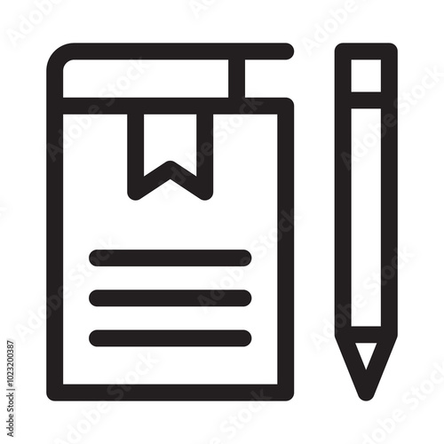 Diary Book Icon, Agenda and Notebook Sign, Appointment Book