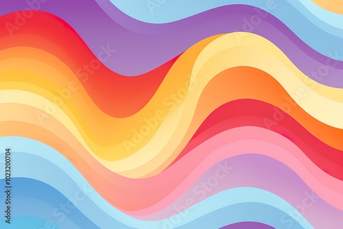 Abstract Colorful Wave Pattern with Soft Gradients illustration.