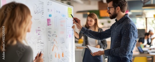 Business teams in office br...