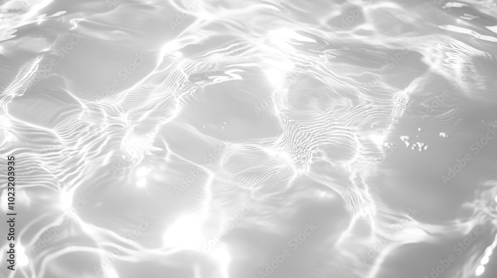 Abstract white water surface with sunlight reflecting off gentle ripples, forming a dynamic, light-filled texture Abstract white water surface with sunlight reflecting off gentle ripples, forming a dynamic, light-filled texture