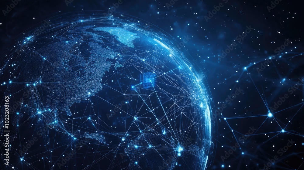 globe with network icon, futuristic tech globe with network icon, futuristic tech