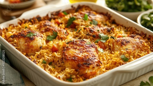 Delicious Chicken Biryani with Golden Brown Crust