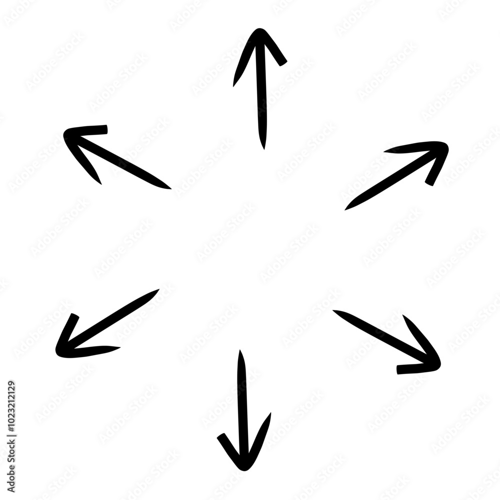 Hand drawn thin line arrows . Arrow icon. Hand drawn thin line arrows . Arrow icon.
