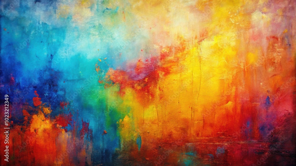 Fototapeta premium Fragment of vibrant and textured abstract painting , colorful, multicolored, abstract, texture, background, art