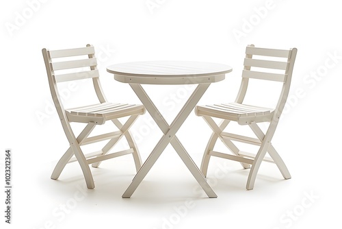 Charming White Wooden Bistro Set for Cozy Spaces