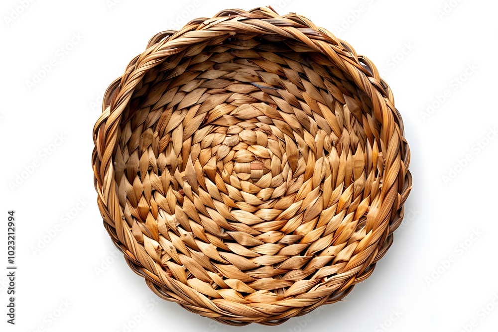 Handwoven Natural Fiber Basket with Intricate Design Handwoven Natural Fiber Basket with Intricate Design