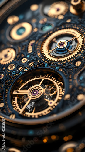 clock gear background and abstract . 3d, rendering, illustration