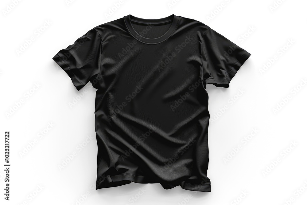 Black t shirt clothes on isolated white background. Black t shirt clothes on isolated white background.