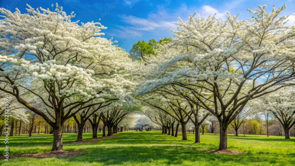 Flowering dogwood trees in orchard in spring time rendering, flowering dogwood, trees, orchard, spring, rendering Flowering dogwood trees in orchard in spring time rendering, flowering dogwood, trees, orchard, spring, rendering
