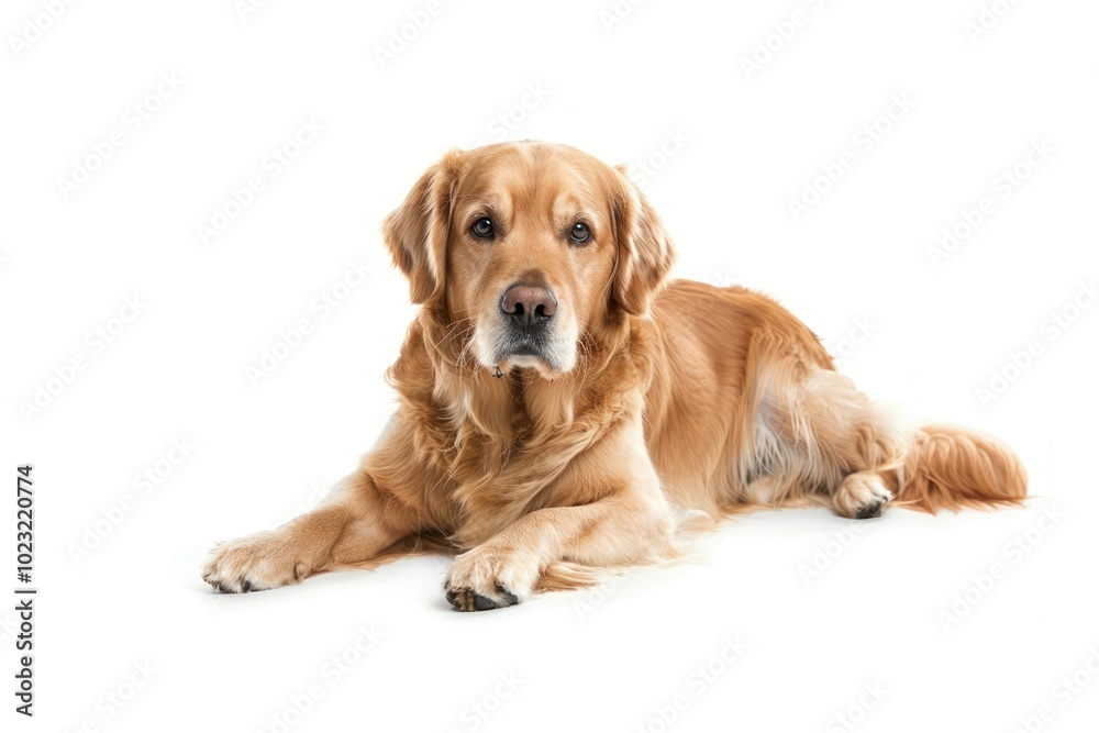 Golden retriever sitting animal mammal puppy.