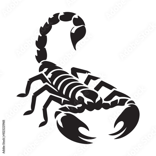 Scorpion Logo Icon Symbol Silhouette Vector Art Isolated on White Background 