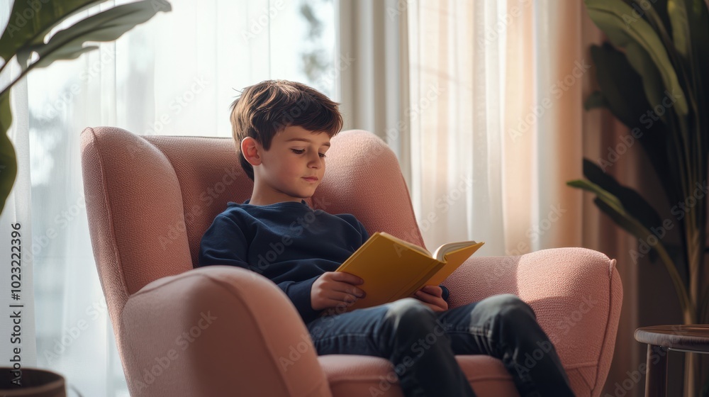 The Boy Reading in Comfort The Boy Reading in Comfort