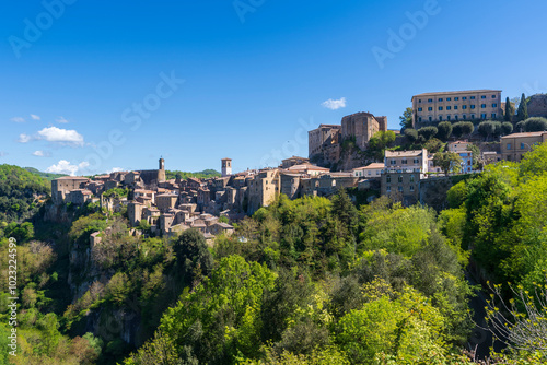 Sorano Town view in Italy