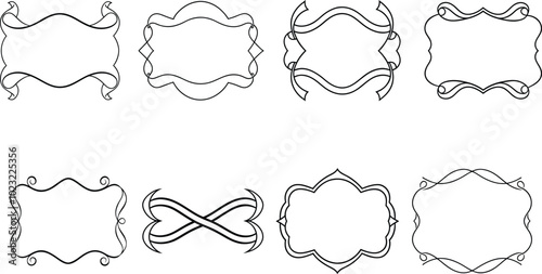 Simple elegant border set collection for web design and graphic projects
