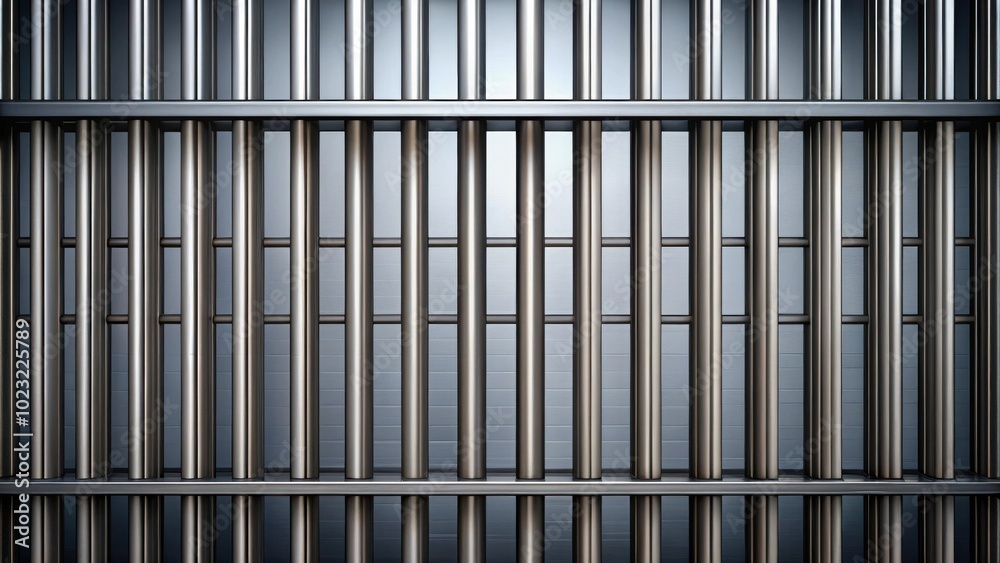 custom made wallpaper toronto digitalA close-up view of a steel prison gate, highlighting the rigid and unforgiving nature of confinement.