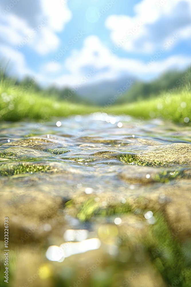 Fototapeta premium Trophic cascades demonstrate the impact of predator removal on ecosystem stability, 3d illustration