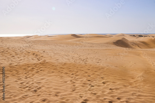 Fototapeta Naklejka Na Ścianę i Meble -  Eine Reise auf Gran Canaria. Die Dünen von Maspalomas
