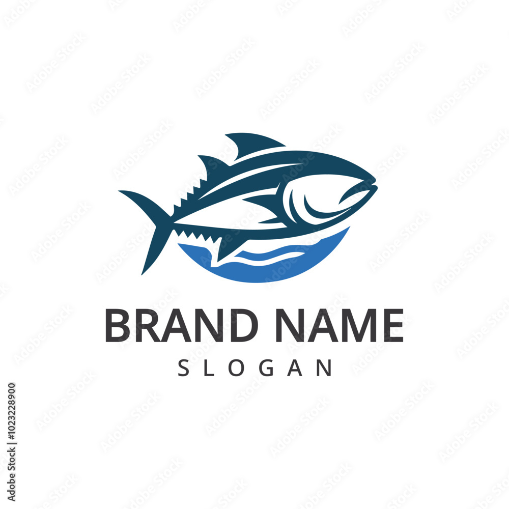 Obraz premium Tuna Fish Logo Design Illustration Seafood Logo Template 