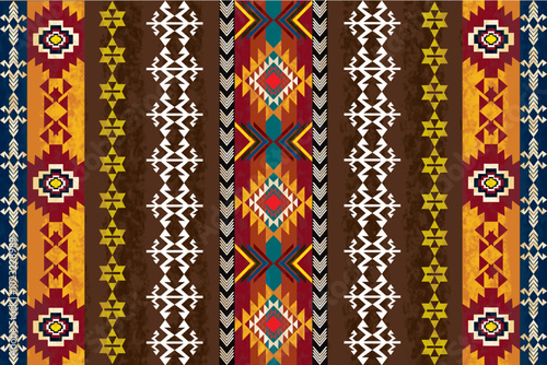 The geometric southwestern Aztec pattern makes a statement with rich colors that are easy to coordinate with a range of decor styles