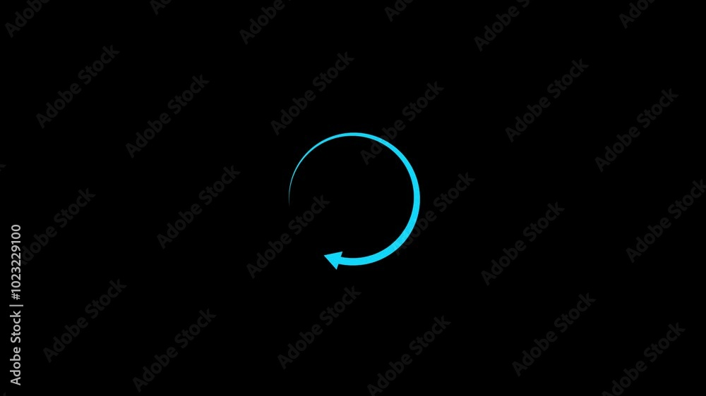 abstract refresh icon animated on black background
abstract refresh icon animated on black background