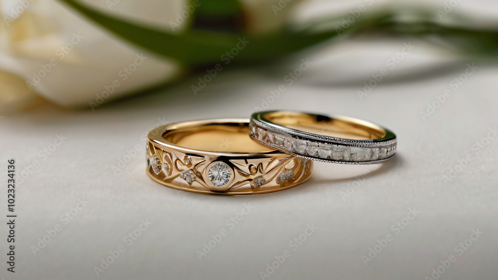 Wedding ring featuring a flawless diamond. Wedding ring featuring a flawless diamond.