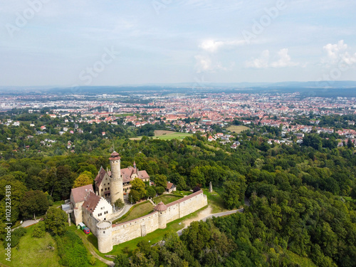 view from the top of the castle altenburg in bamberg bavaria photo