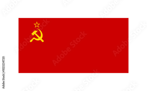 Flag of USSR or Soviet Union