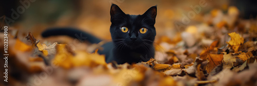 Black Cat Protection Day. a black cat. a pet photo