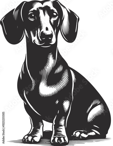 Dachshund Dog different poses Silhouette Vector Design