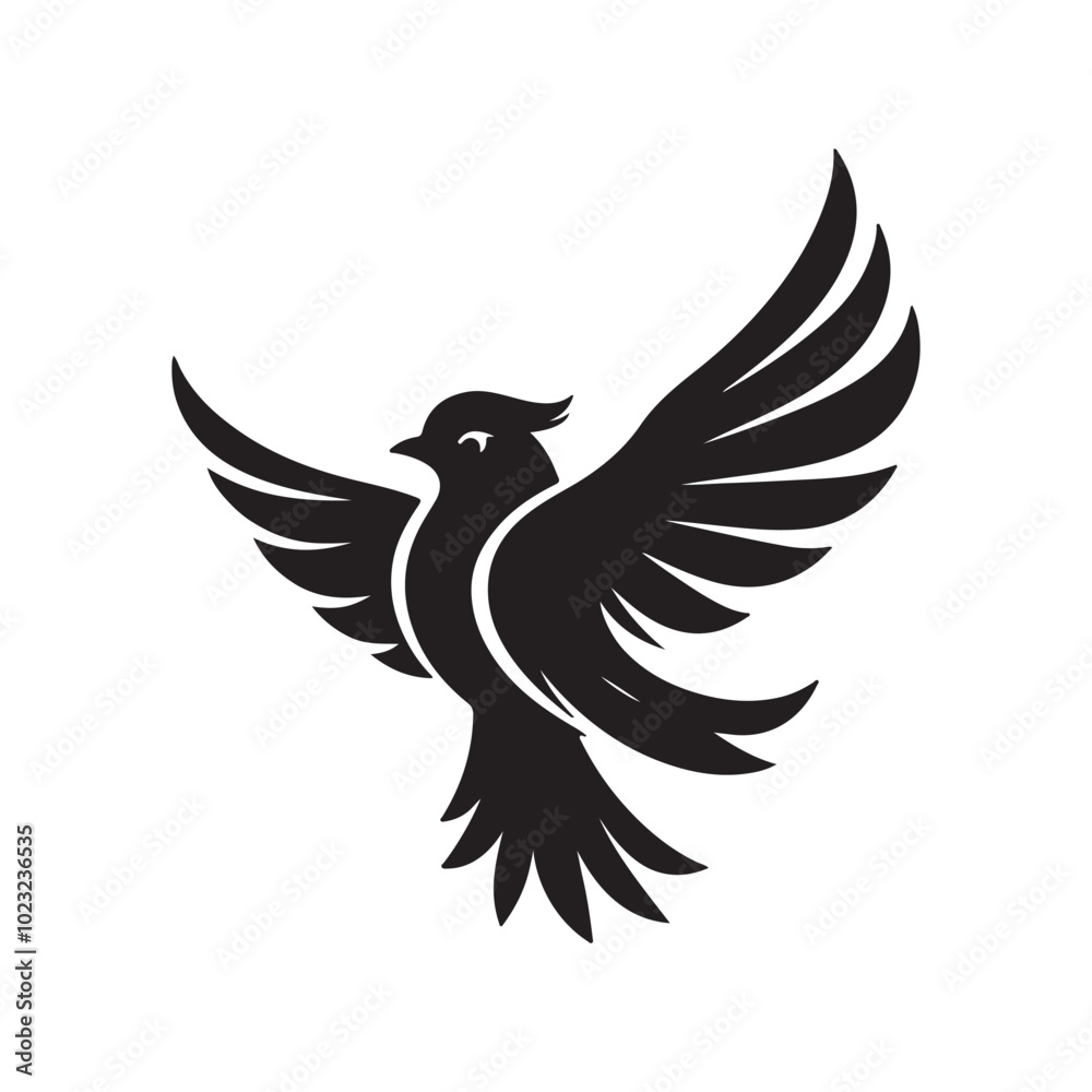 Obraz premium a turn birds of a silhouette vector