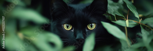 Black Cat Protection Day. a black cat. a pet photo